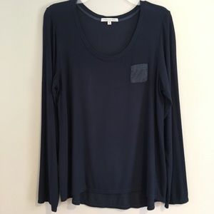 People Like Frank navy blue long sleeve top